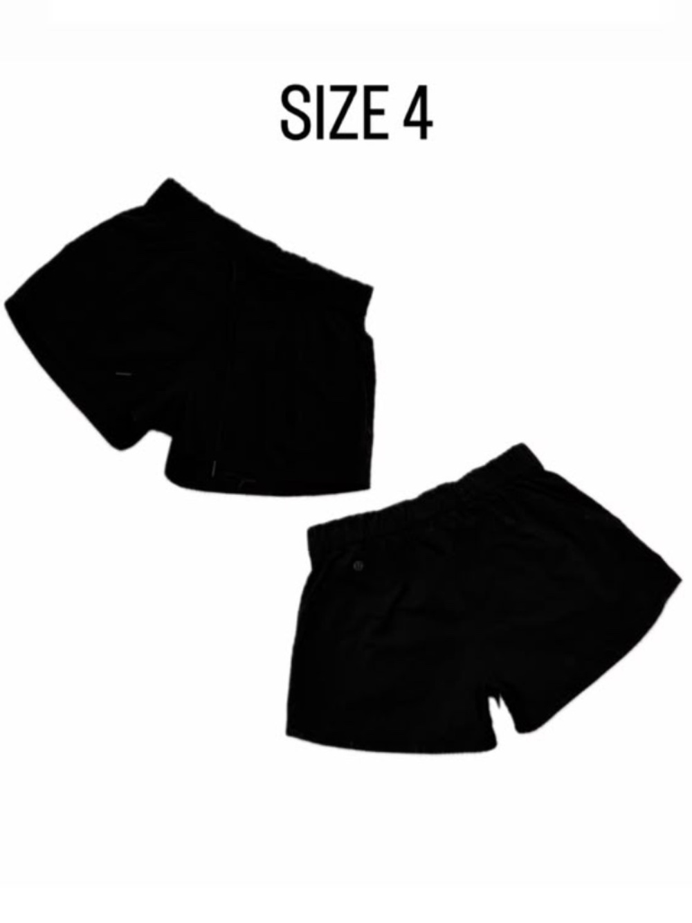 Lululemon Black Textured Drawstring Athletic Shorts Size 4